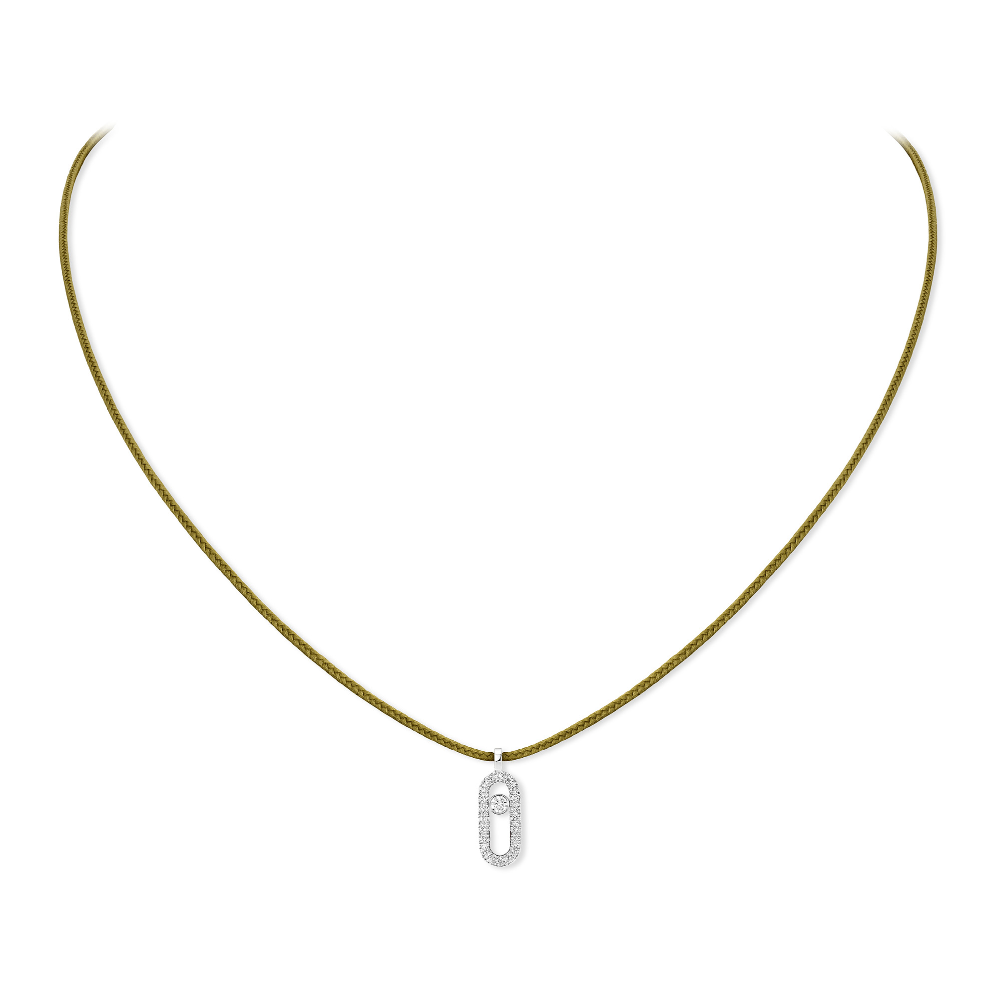 Messika Care(s) White Gold and Diamond Pavé cord Necklace | Maison